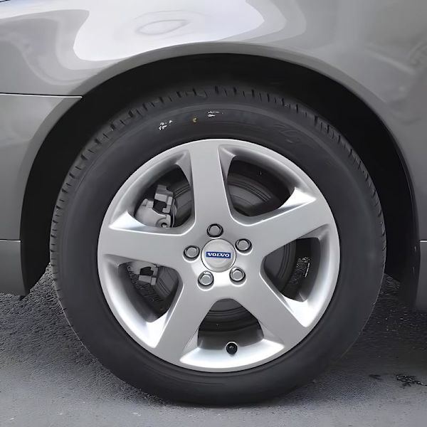 4-pak Volvo centerkapsler - hjulnavsemblem 56 mm Silver,Blå