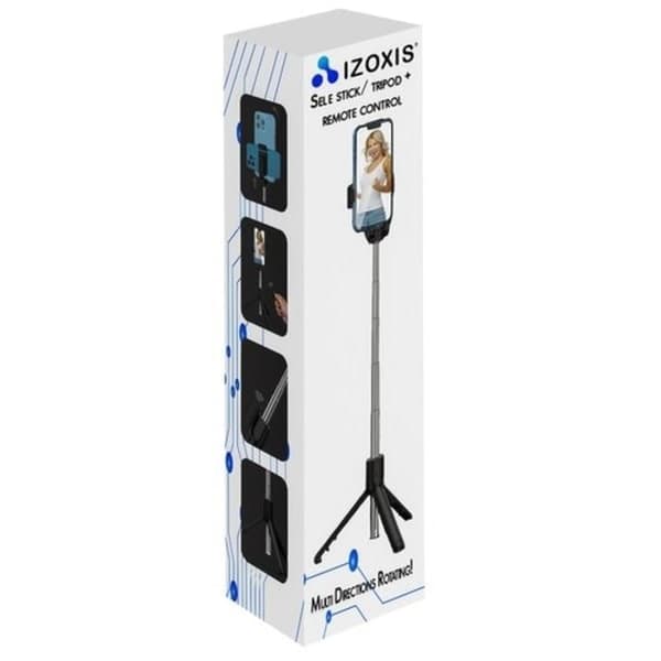 Selfie Stick Bluetooth for iPhone Android, Uttrekkbar Bærbar Trådløs Selfie Stick Stativ, Svart