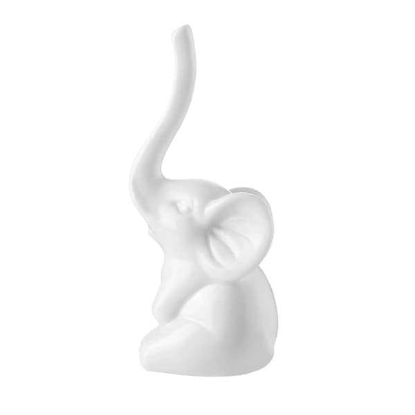 Porcelæns Elefant Statue Ringholder Sød 4,5x12 cm til Kvinder Piger