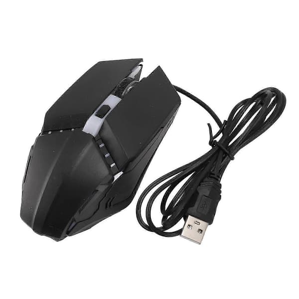 2025 USB computermus 3 gear DPI blændende farve baggrundsbelysning 4 knapper kablet gamingmus