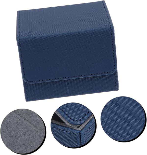 Leather Card Box for Game Accessories Playing Card Storage Box Home Office Storage Box