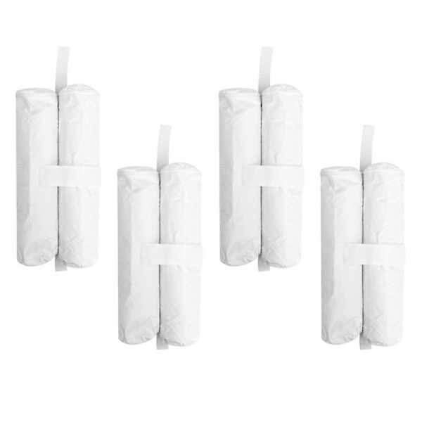 4-pack Takviktsväskor för Markiser, Tunga Markisvikter, Sandsäckar för Snabbmontering, Utomhus Solskydd (Vit) Vit 42*11*8cm