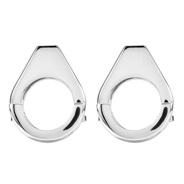 Motorcycle Modified Turn Signal Light Bracket Aluminum Alloy 41mm Fork Clamps Silver