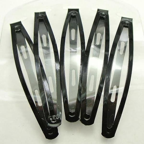 20 x Store Sorte Metal Hårspænder Barrettes 78mm