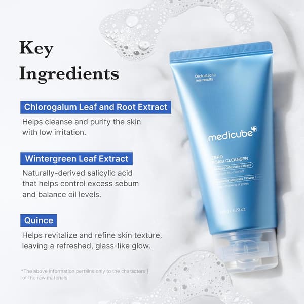 Medicube Zero Foam Cleanser (Egnet for sensitiv hud) — Oljekontroll, Fuktbalanse, Poreminimerende