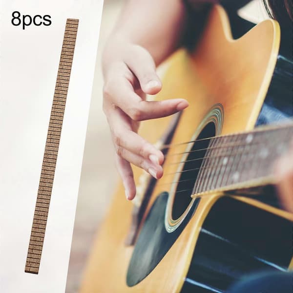 8 stykker guitar kropsbinding træindlæg guitarbinding indlægsstrimler kantindlæg Style B