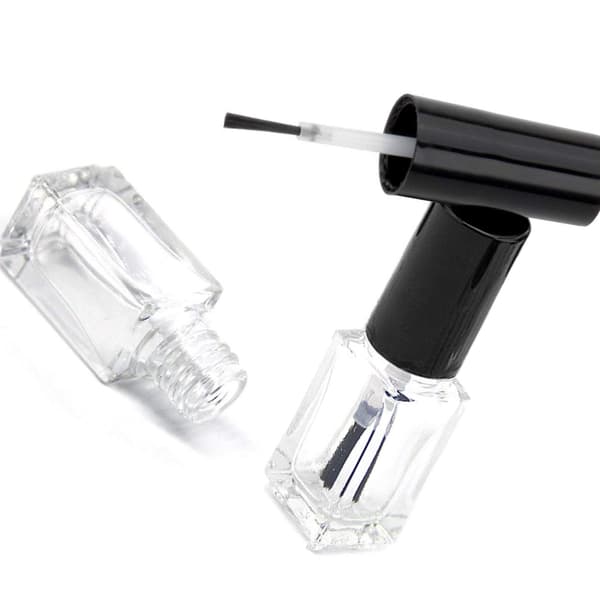 Tomma klara nagellacksflaskor med pensel (5ml 5-pack)