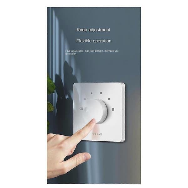 50W Volymkontroll Professionell Säkerhet 5 Växlar Justeringsratt Vit