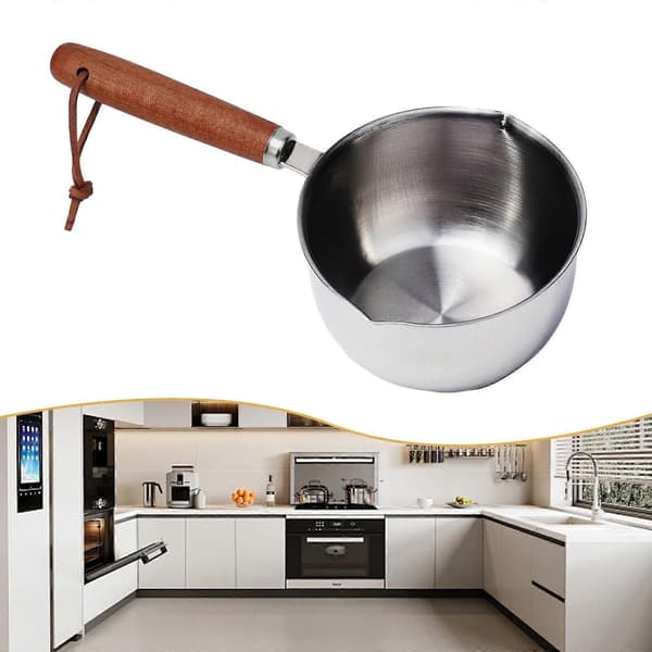 Praktisk och vacker 150 ml premiumkastrull i rostfritt stål för het olja, het sås och smältsmör