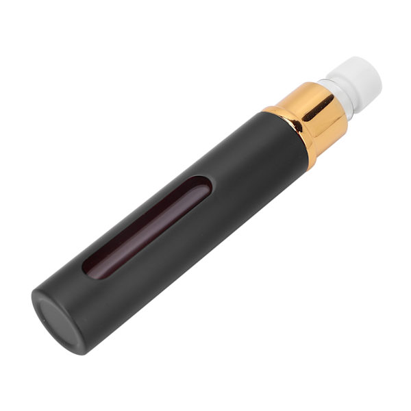 Mini Refillable Perfume Bottle Alumite Visible Portable Leak-proof Empty Roll-On Bottle 10ml Black