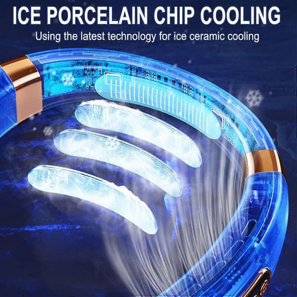 Neck Fan with 360° Cooling Airflow, Adjustable Handheld Fan, Small USB Fan, 5 Speeds (Black)