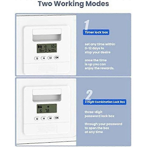 Digital Timer Låseboks, Mobiltelefon Låseboks med Timer, Timer Låseboks, Mobiltelefon, Timer Pilleboks