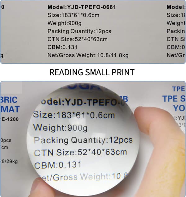 (1 STK) 8X Dome/Paperweight Magnifier with Pouch, Table Magnifier