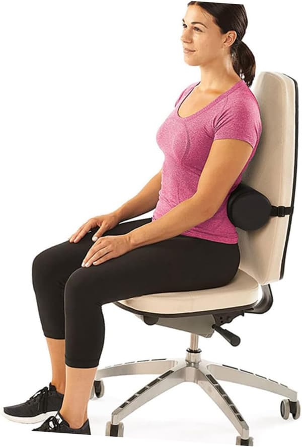 Memory Foam Neck Pillow Lumbar Support Use for Office Chair Cylindrical Multifunctional Cylindrical Home Car Lumbar Support