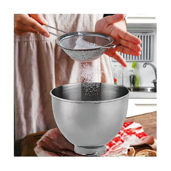 Rustfri stålskål til KitchenAid Classic & ArtisanSeries 4.5-5 QT Tilt-Head Mixer, 5 Quart 304 Rustfri stålskål