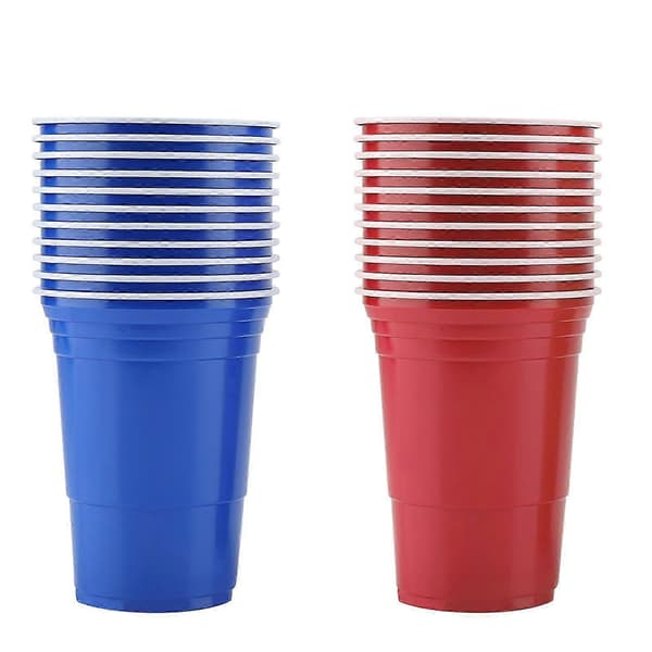 Beer Pong-sæt med kopper og bordtennisbolde til festlig underholdning