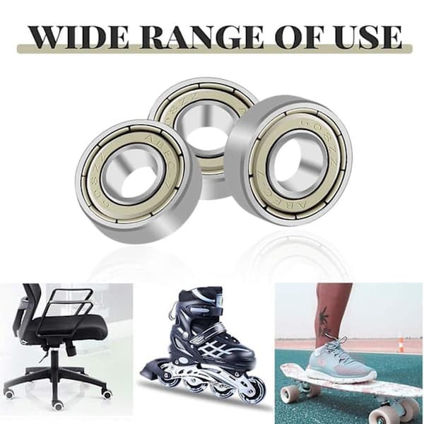 608zz kuglelejer, Abec 7, 20 stk. højhastighedslejer. Kvalitetskuglelejer til rulleskøjter, skateboard, longboard, waveboard