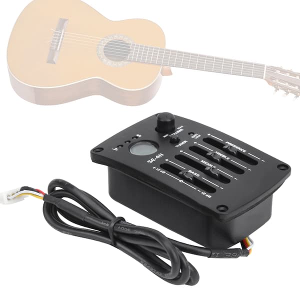EQ Equalizer Pickup Akustisk Guitar 4 Bånd Preamp Musikinstrument Tilbehør SE-4N