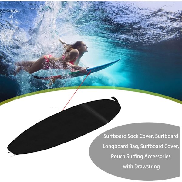Surfboard Longboard Bag, Pouch Surfing Accessories with Drawstring, Waterproof Lightweight, Windproof and Dustproof