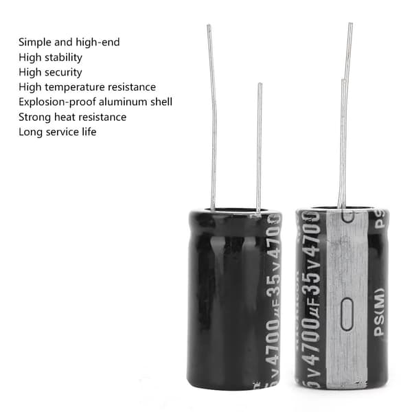 10 stk. Sort 35V 4700μF Aluminium Elektrolytkondensator Standard Terminal 18 x 30mm