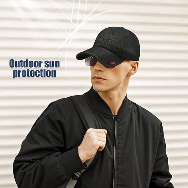 Sommer Mesh Baseball Cap for Menn Kvinner Trucker Mesh Lue Baseball Hatter Utendørs Sport Lueløping black
