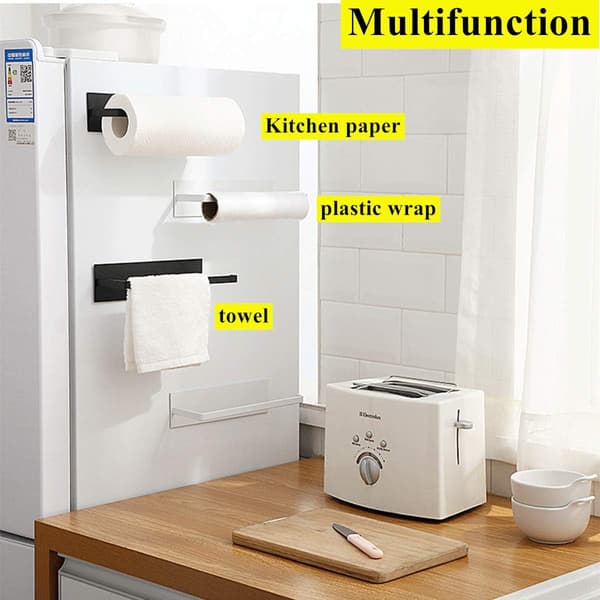 26CM Black Self-Adhesive Paper Towel Holder, Used for Foldable Tissue