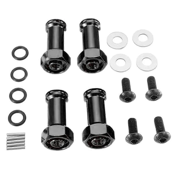 Metallinen 12 mm pyörännavan sovitinlaajennus offset /14 RC-auton osa Black