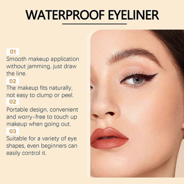 Zephoco Plommefarget Eyelinerblyant Vanntett, Smudge-Proof, Glatt Og Feilfri Øyegelblyant