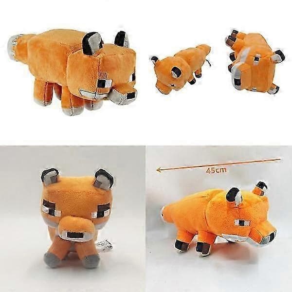 45cm Fox Minecraft Pehmolelupehmo MC Pehmolelu Lahja Lapsille Poika Keltainen