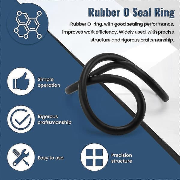 110 mm x 5 mm sort gummi industriel fleksibel O-ring tætningsskive 26s