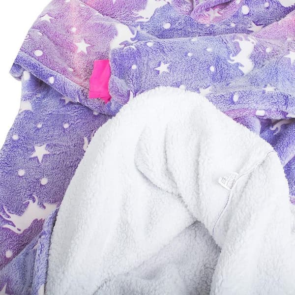 Oversized Hættetrøje med Hætte - Filt_MGF Purple
