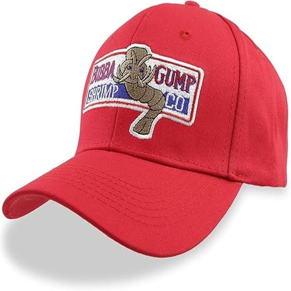 Bubba Gump Baseballkeps Justerbar Shrimp Co. Broderade Forest Gump Kostymhattar red