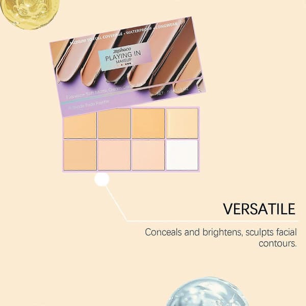Zephoco Lys Farge Myk Tåke Gradient Concealer Fin Tekstur Lett Passform Naturlig Lett Sminkeeffekt