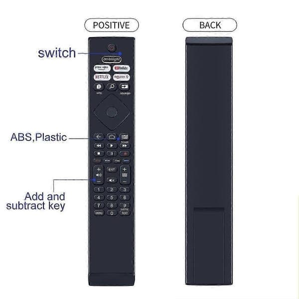 BRC0984501/01 Kompatibel med Philips TV Fjernkontroll Erstatning