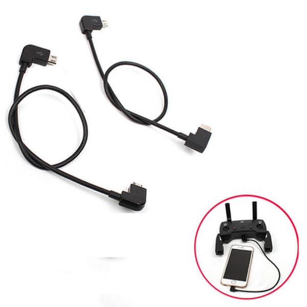 Praktisk och vacker 2st Micro USB-kabel fjärrkontroll OTG-kabel för DJI Mini Mavic Pro Air Mavic 2 E