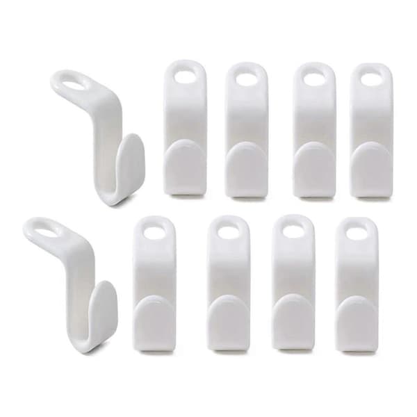 10/50X Bøjleforbindelseskroge Organizer Kaskadebøjler Pladsbesparende white