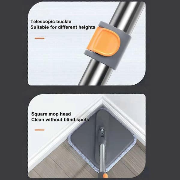 Moppingbøtte med vrider Firkantet Spin Mop 360 Grader Selvrensende Spin Mop 26s
