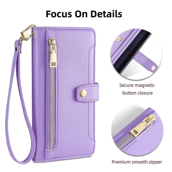 Lynlåspung-etui til Samsung Galaxy A12 Purple