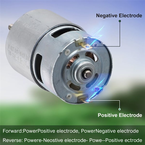 755 DC-motor til 21V græstrimmer med lang aksel til effektiv ukrudtsklipning