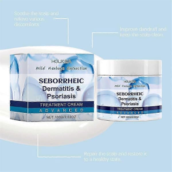 Seborroisk dermatitkräm, hårbottenbehandling för psoriasis, follikulit, torr kliande hårbotten 2PCS