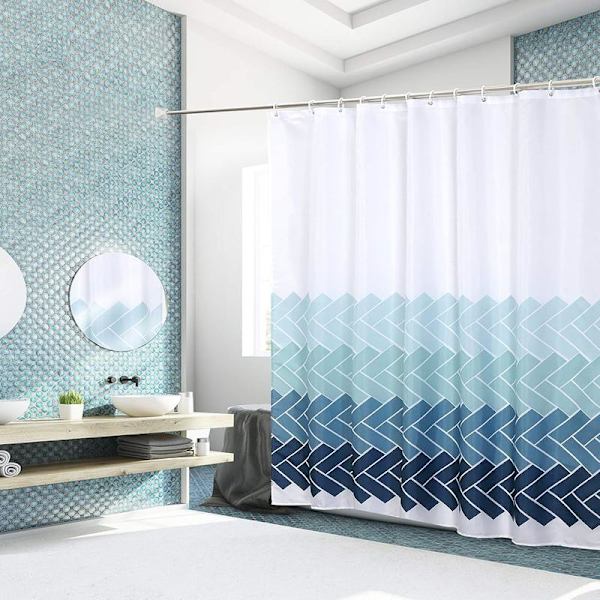 Textile shower curtain 240x200 gradient twill, mold resistant
