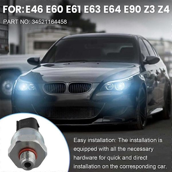2 ST Bremsetrykssensorgiver Kompatibel med E46 E60 E61 E63 E64 E90 Z3 Z4 34521164458 Bremsetrykssensor-Perfet