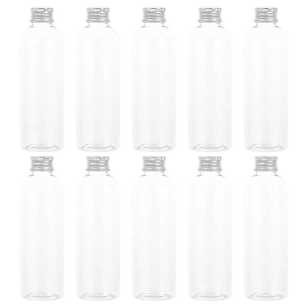 10 stk Husholdningsplast Juiceflasker, Multifunksjonelle Tomme Oppbevaringsflasker