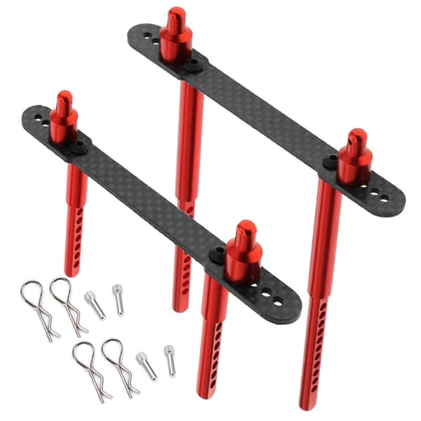 RC karosserifeste for Axial SCX10 90046 1/10 RC biltilbehør Black Red
