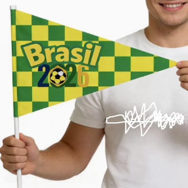 Handheld Flags with Poles for World Cup Fan Cheering Events
