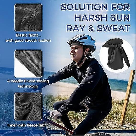 4-pack Svettabsorberande Bandana Hjälmfoder Mössa Andningsbar Svettresistent Bandana Justerbar Cykelkeps för Utomhusaktiviteter