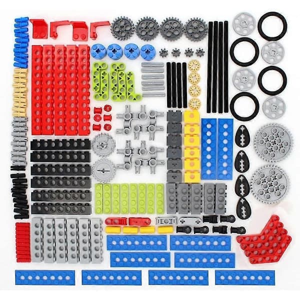 182 delars växel- och axelset för Technic-delar Kompatibelt med Technic-delar, DIY-växelsortimentspaket (lyftarm, stift, axlar, kopplingar) DCS MTQ