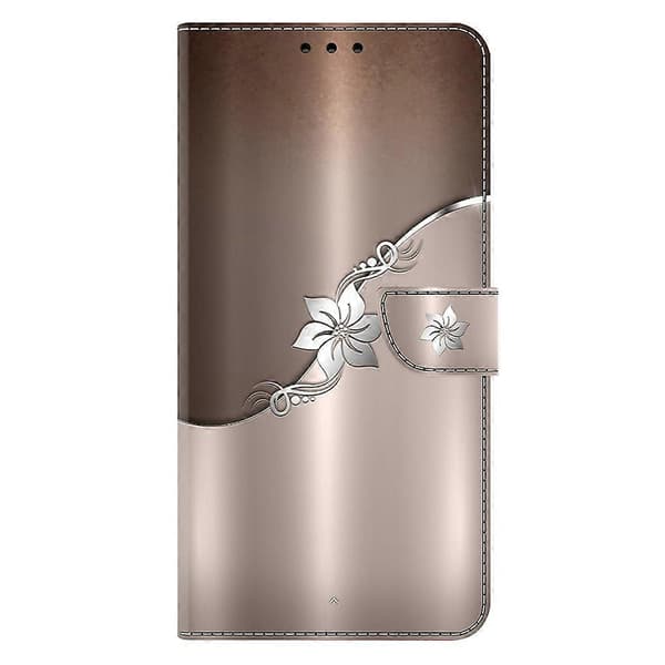 Til Samsung Galaxy A36 5G Etui Magnetisk Lukning 3D Mønster Læderpung Telefonetui - Sølvblomst