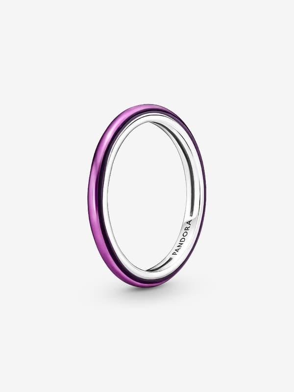 Pandora - P ME Shocking Purple -sormus - Sterlinghopea Circumference: 50mm