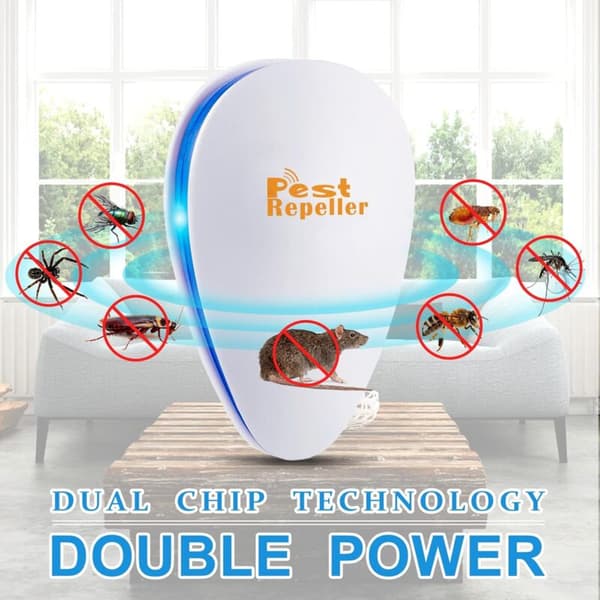 Ultrasonic Pest Repeller, 4-Pack, 2022 Upgraded Electronic Pest Control, Rat Repeller, Insect Repeller, Spider Repeller